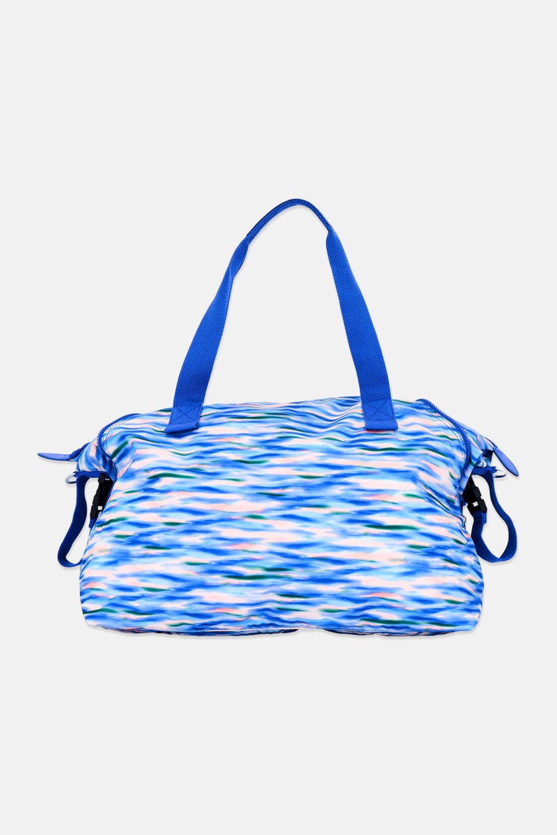 kipling Women Brand Logo Duffle Bag, Blue - Image 4